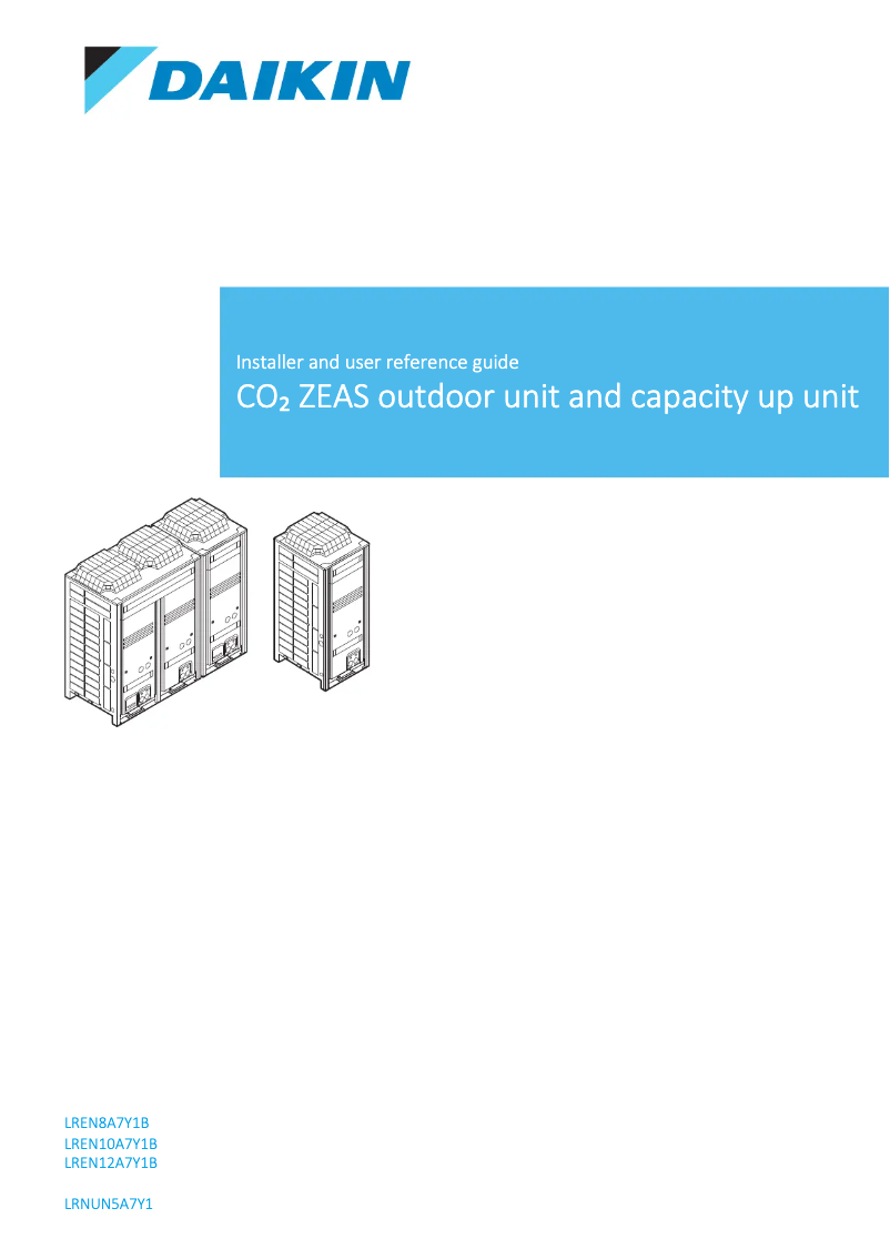 Page 1 de la notice Guide d'installation Daikin LREN12A7Y1B
