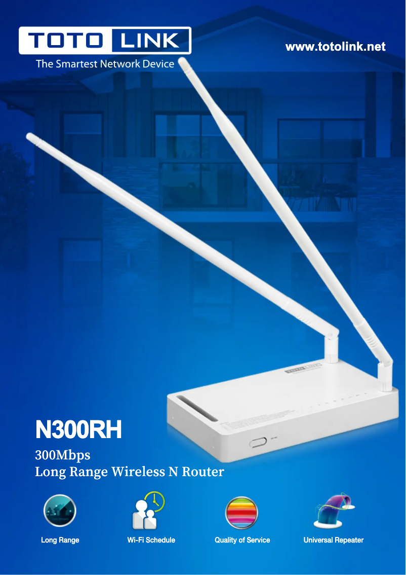Page 1 de la notice Fiche technique Totolink N300RH