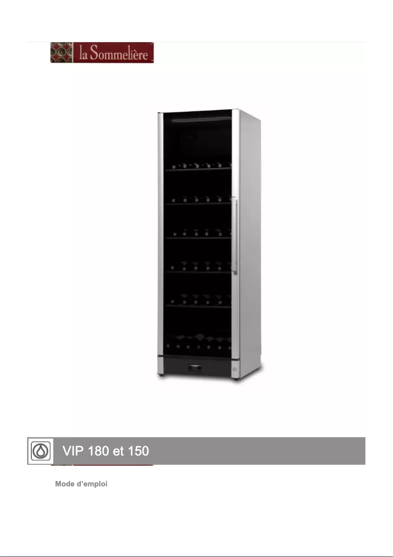 Página 1 del manual Manual de usuario La Sommelière VIP 150