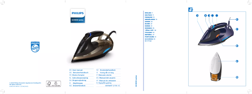 Page 1 of the manual User Manual Philips Azur Advanced GC4937