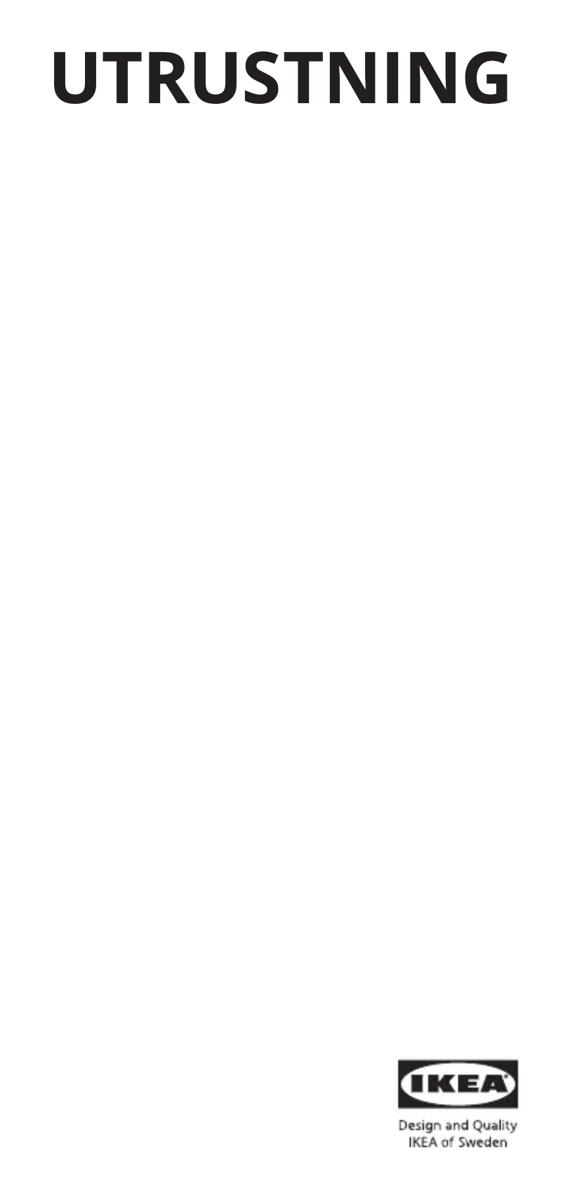 Image de la première page du manuel de l'appareil UTRUSTNING 204.153.53