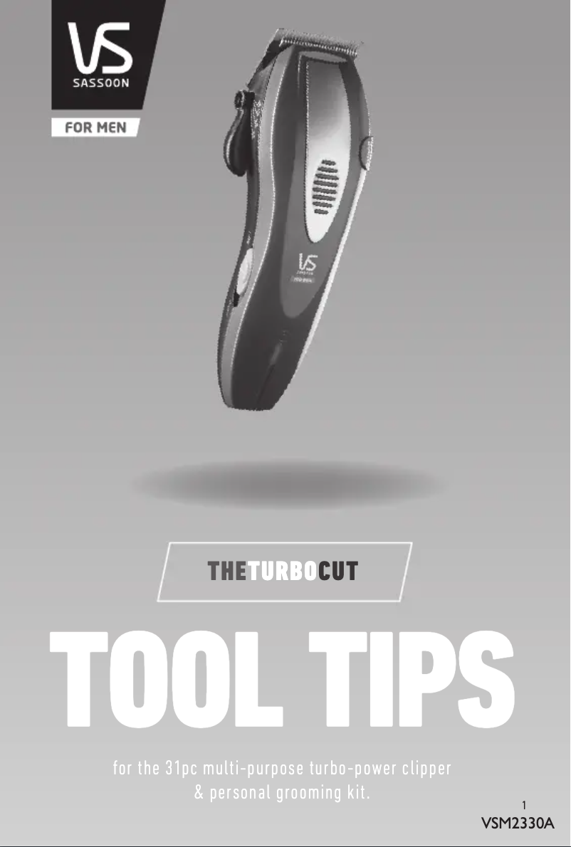 Page 1 of the manual User Manual VS Sassoon The Turbo Cut VSM2330A