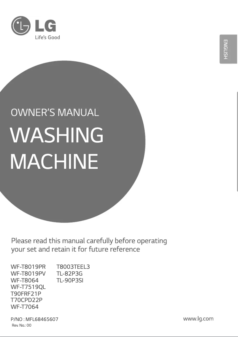 Page 1 de la notice Manuel utilisateur LG TL-82P3G