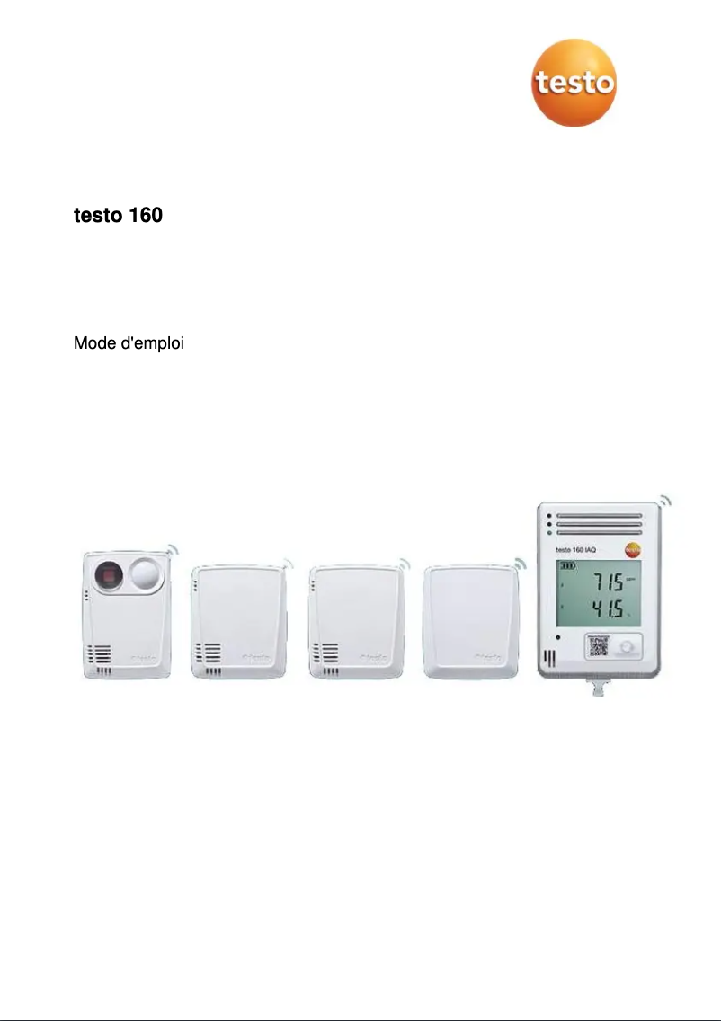 Page 1 de la notice Manuel utilisateur Testo 160 THE