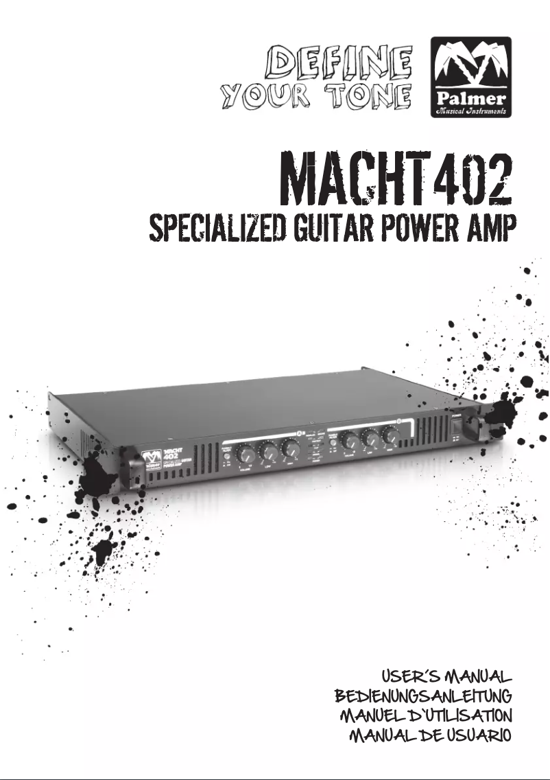 Page 1 de la notice Manuel utilisateur Palmer MACHT 402