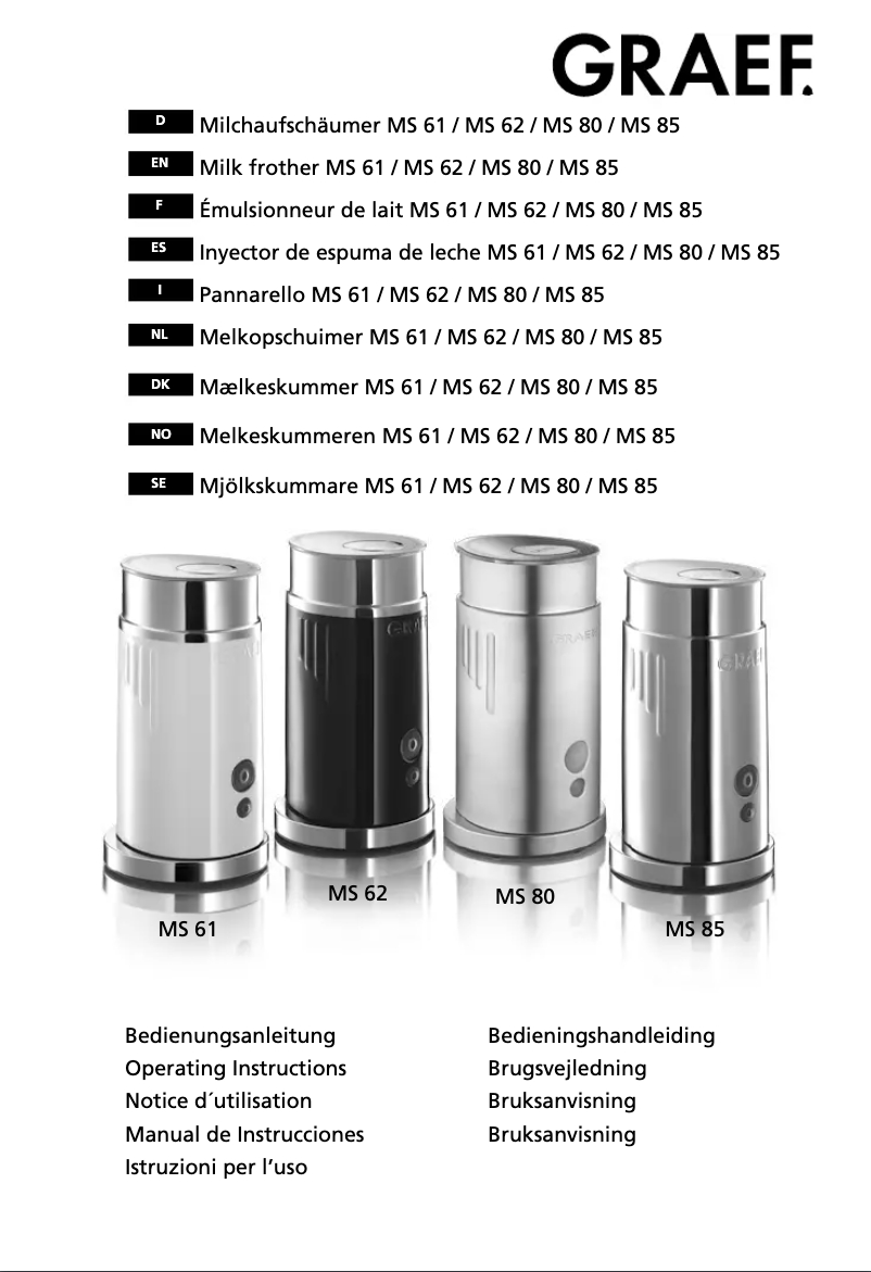 Página 1 del manual Manual de usuario Graef MS 80