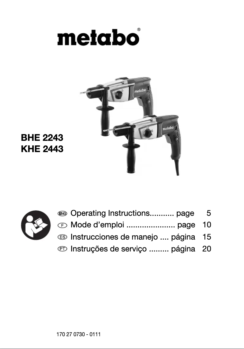 Page 1 of the manual User Manual Metabo KHE2443