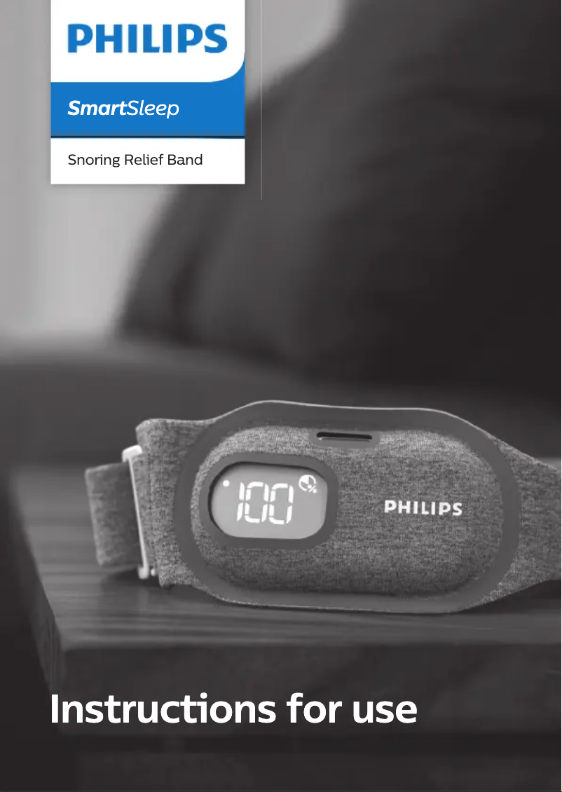 Page 1 of the manual User Manual Philips SmartSleep SN3710