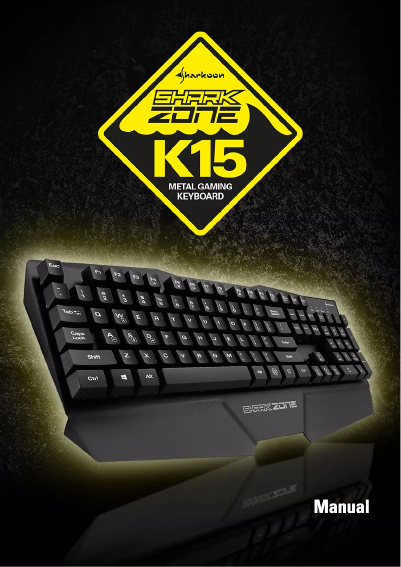 Page 1 de la notice Manuel utilisateur Sharkoon SHARK ZONE K15