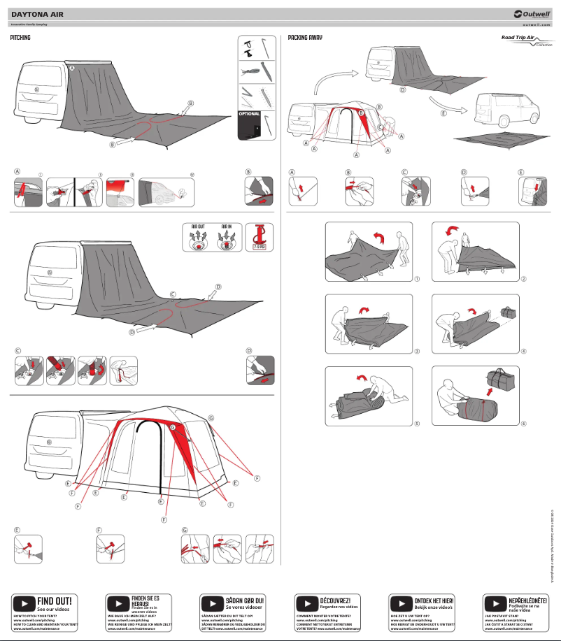 Page 1 de la notice Manuel utilisateur Outwell Daytona Air