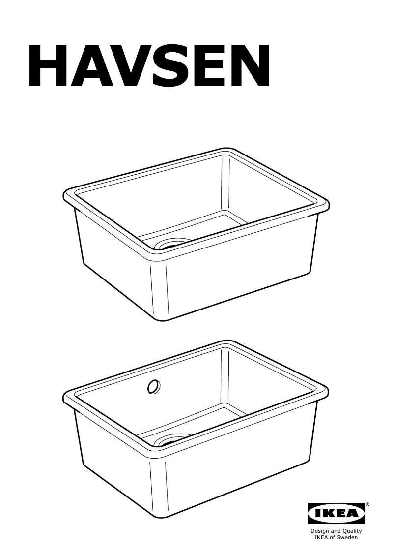 Page 1 de la notice Instructions / montage Ikea HAVSEN