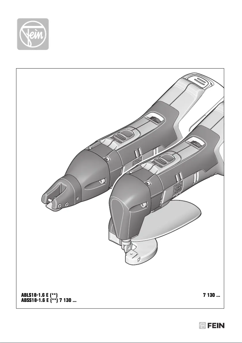 Page 1 de la notice Manuel utilisateur Fein ABSS 18 1.6 E Select