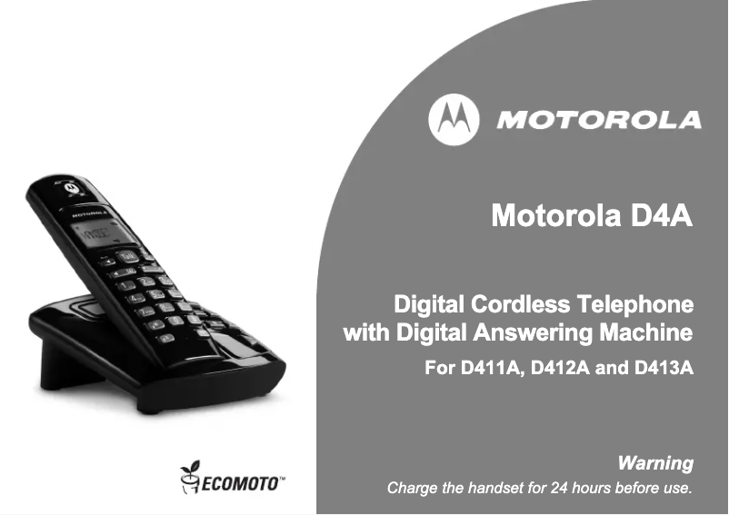 Imagen de la primera página del manual del dispositivo D413A