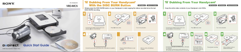 Page 1 de la notice Guide d'installation Sony VRD-MC5