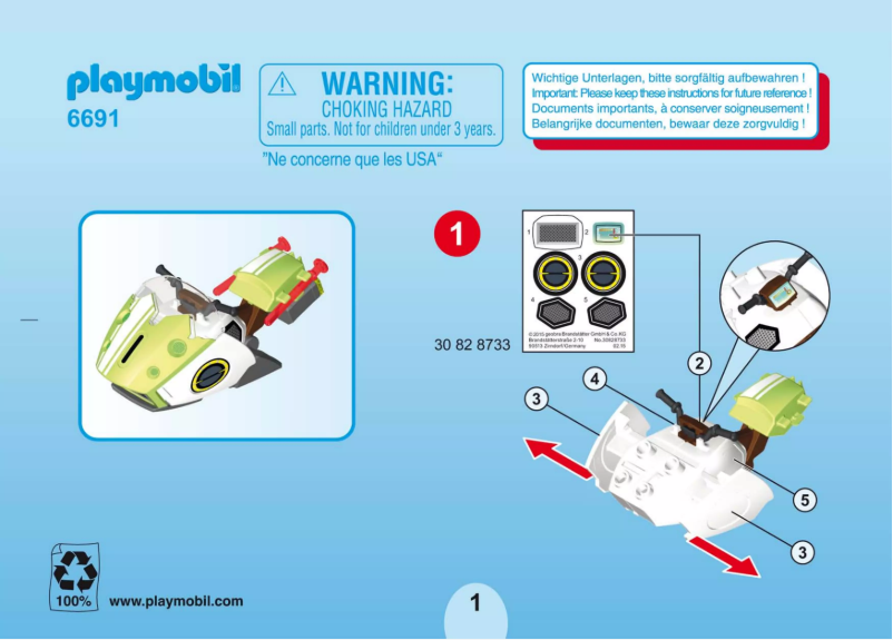 Página 1 del manual Manual de usuario Playmobil Super 4 Skyjet