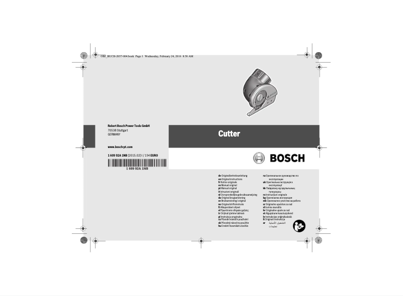 Page 1 of the manual User Manual Bosch Ixo 1600A001YF