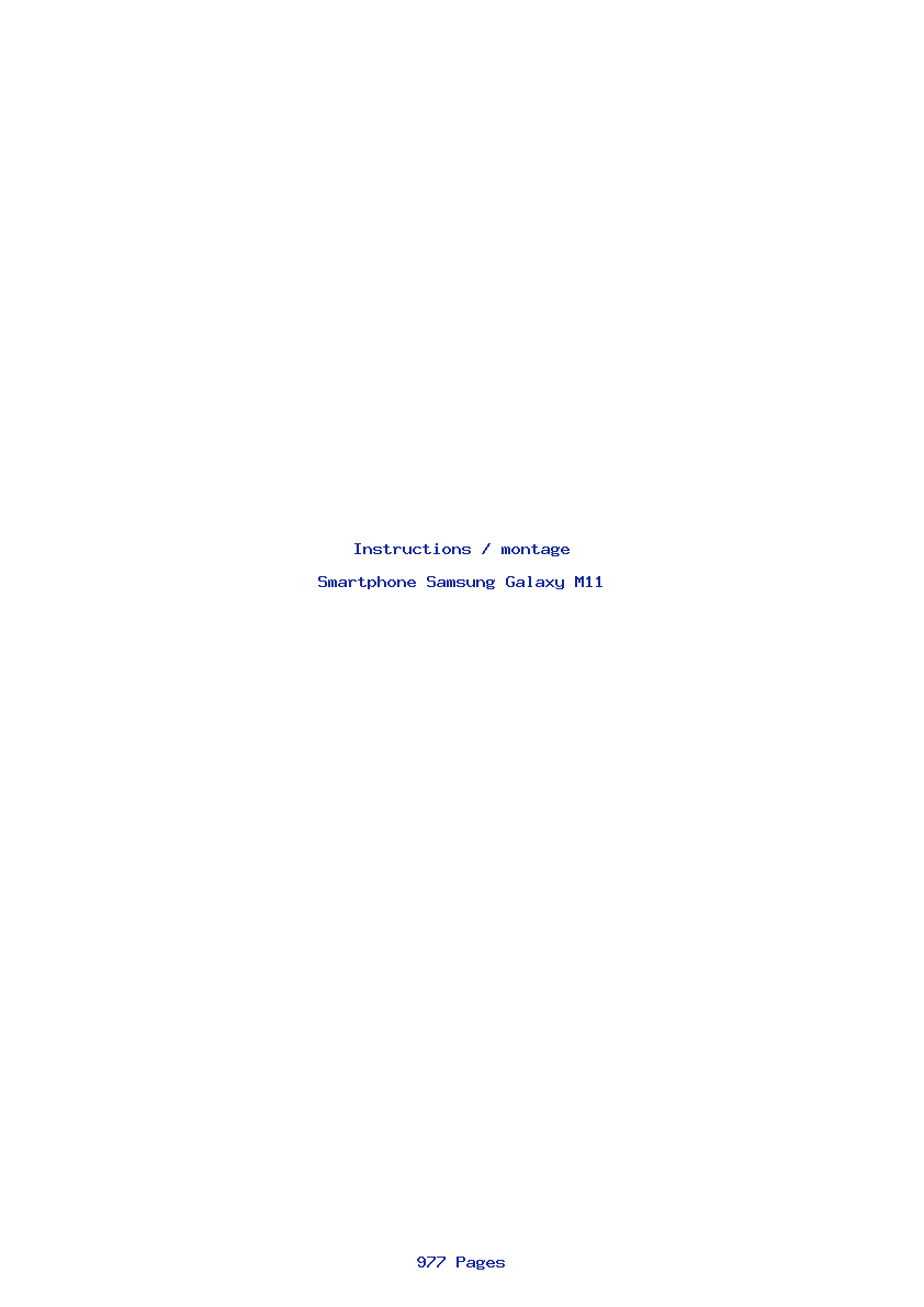 Page 1 de la notice Instructions / montage Samsung Galaxy M11