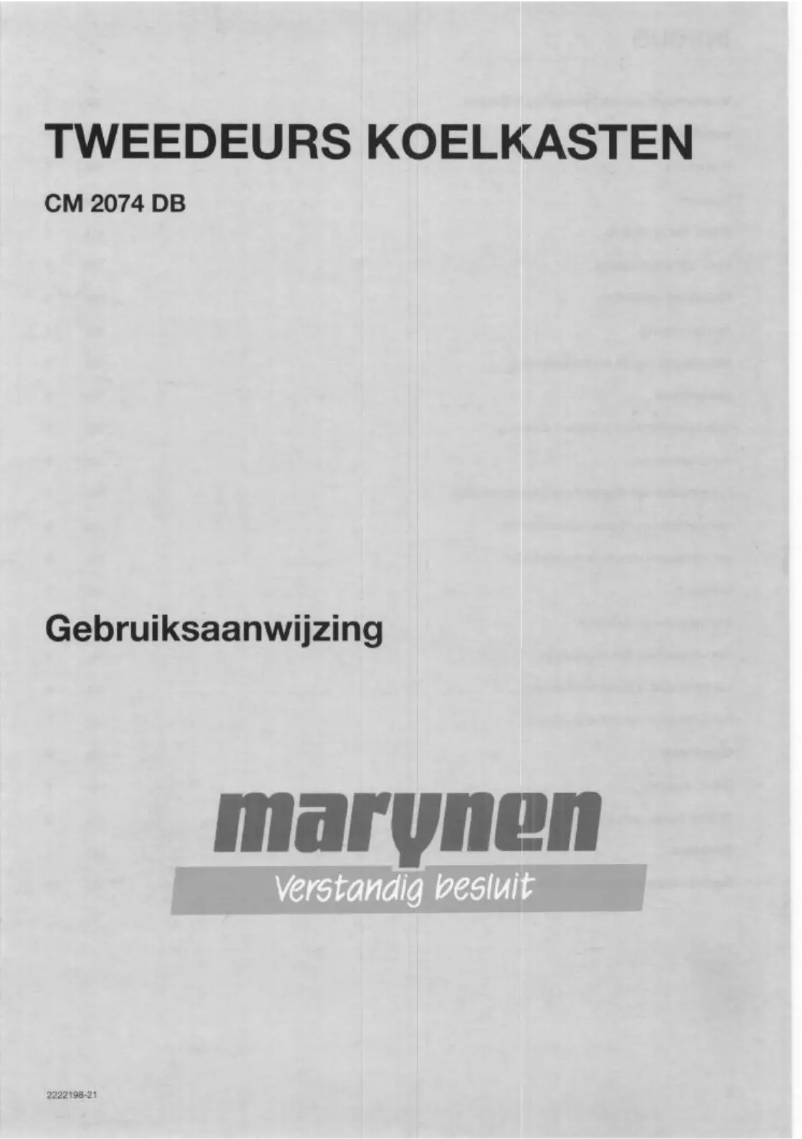 Image de la première page du manuel de l'appareil CM 2074 DB