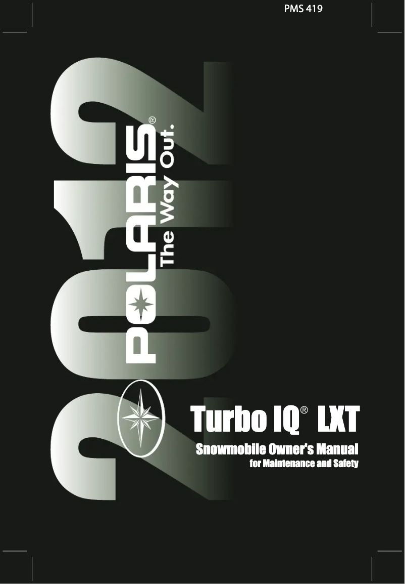Page 1 de la notice Manuel utilisateur Polaris Turbo IQ LXT (2012)