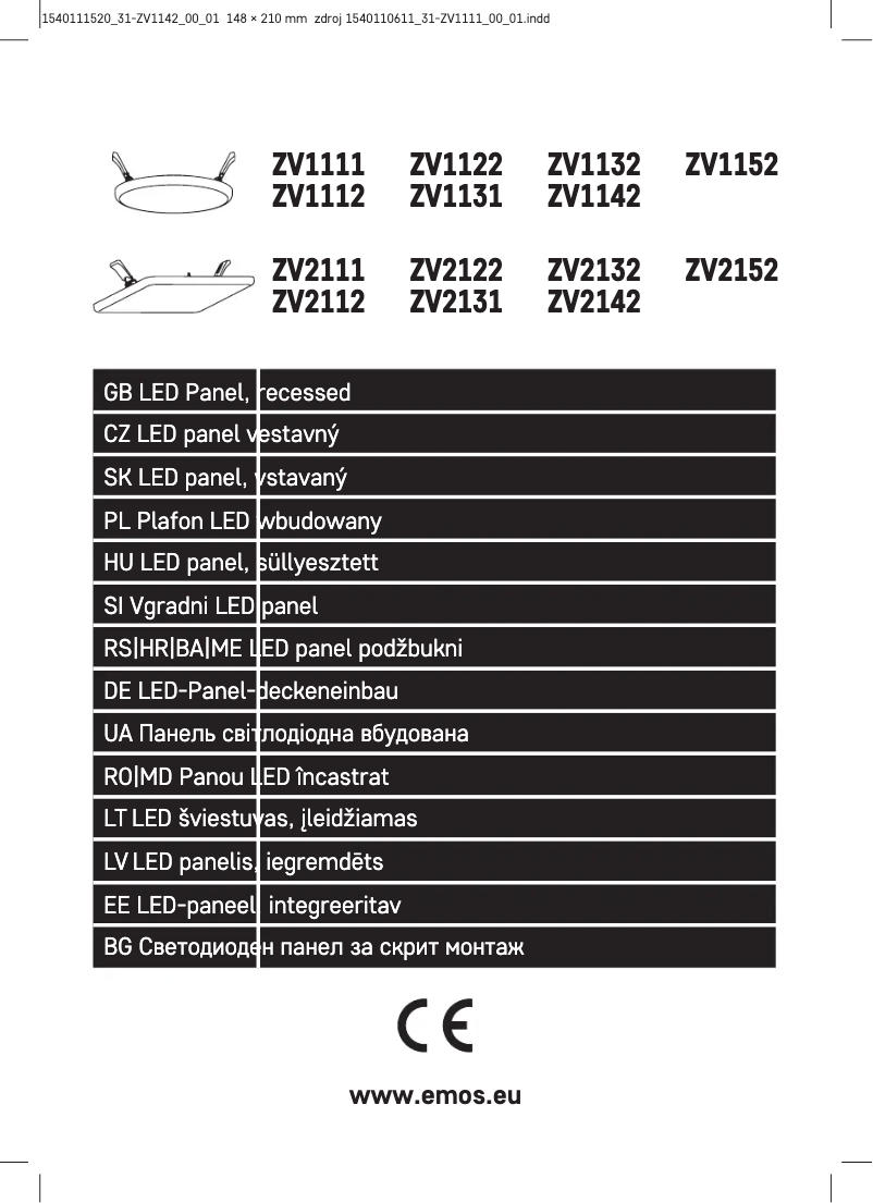 Page 1 de la notice Manuel utilisateur Emos ZV1142