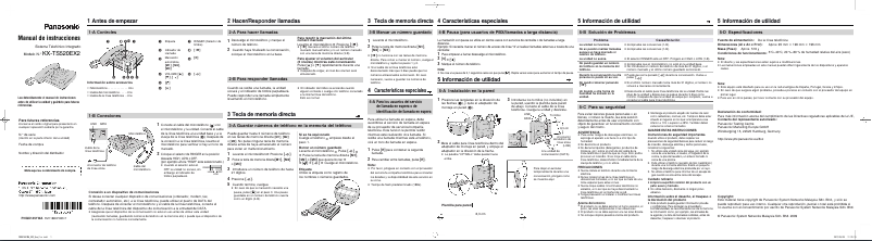 Page 1 de la notice Manuel utilisateur Panasonic KX-TS520EX2