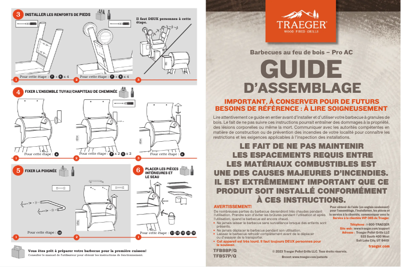 Page 1 of the manual Instructions / Assembly Traeger Pro 20
