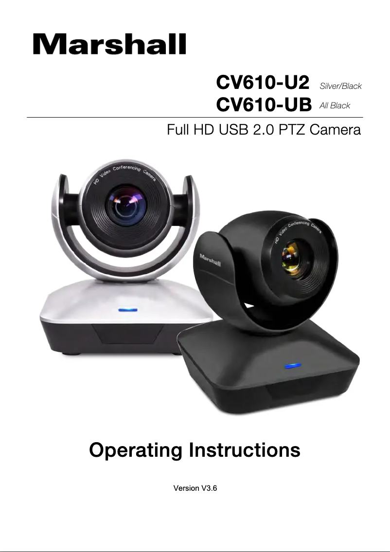 Page 1 of the manual User Manual Marshall CV-610-UB