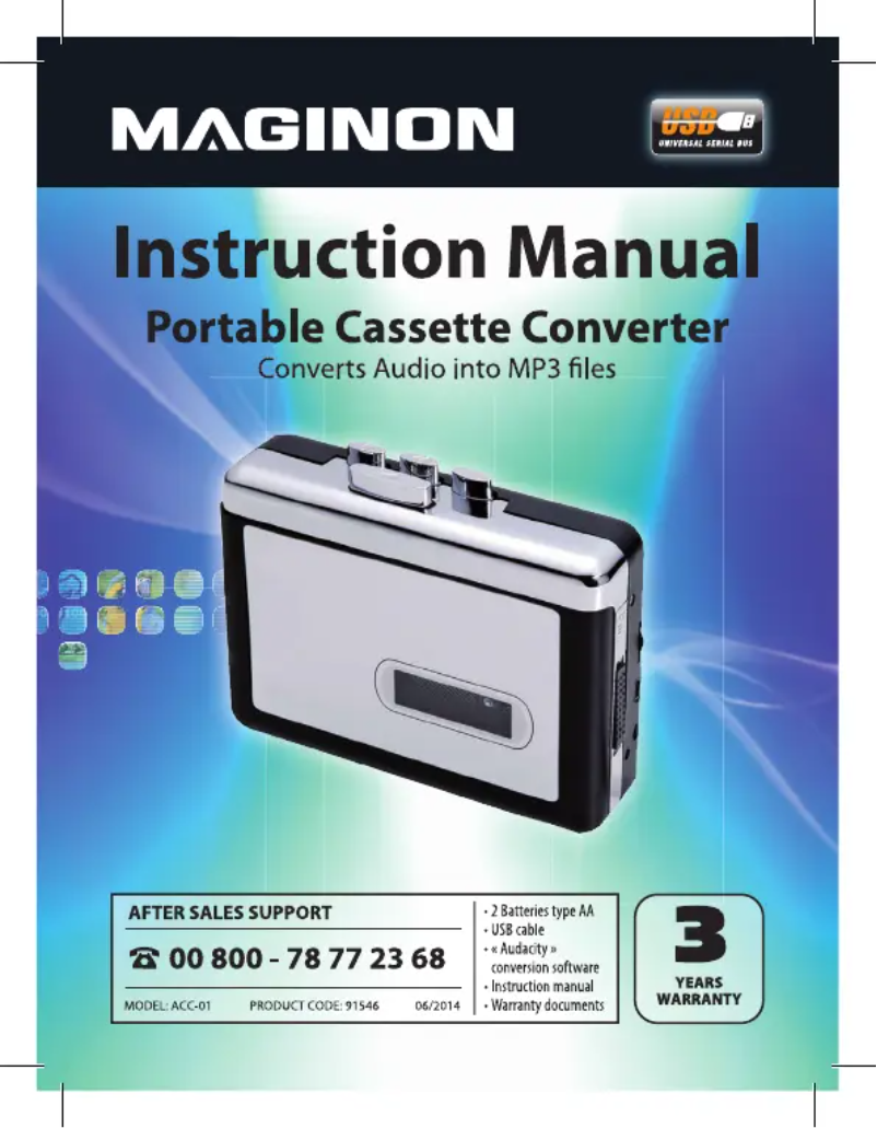 Page 1 de la notice Manuel utilisateur Maginon ACC-01