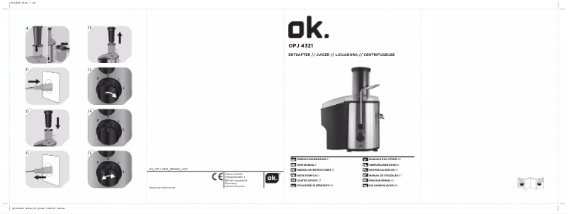 Page 1 de la notice Manuel utilisateur OK OPJ 4321