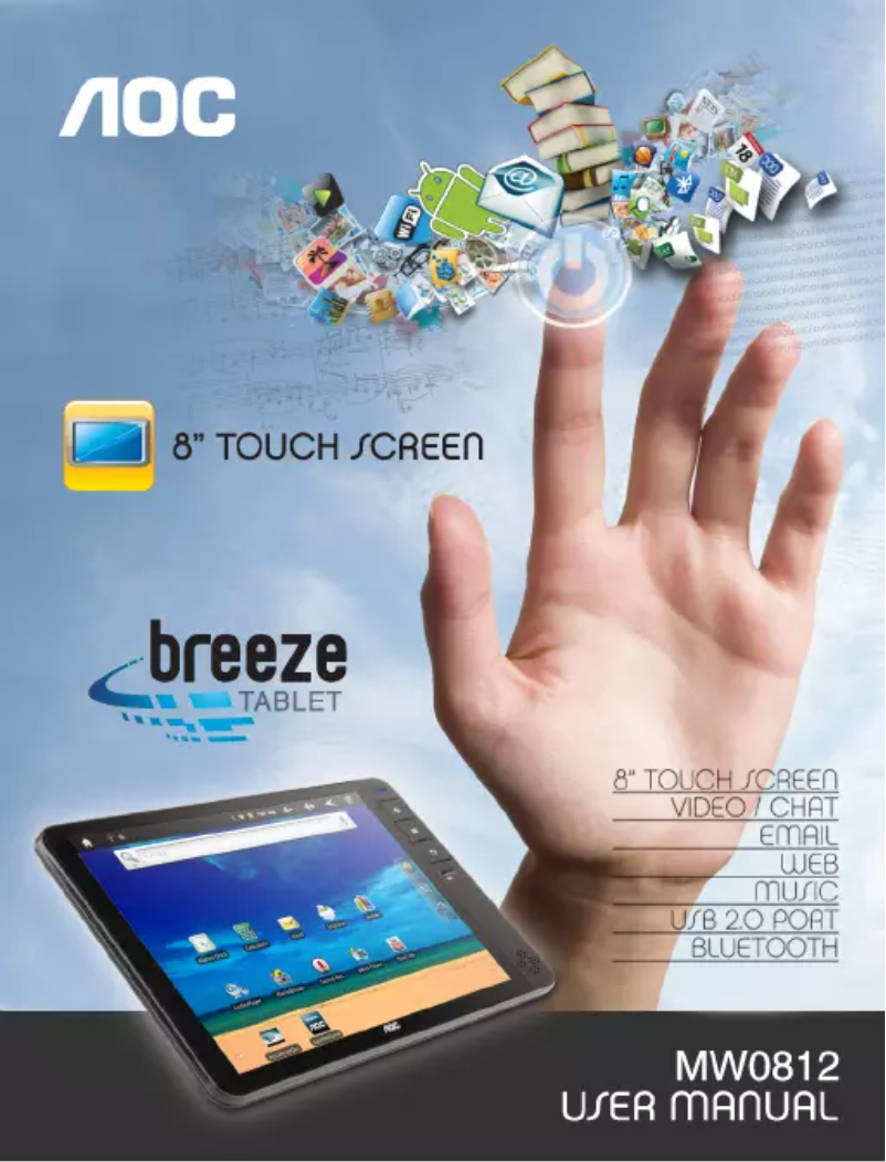 Page 1 de la notice Manuel utilisateur AOC Breeze 8" MW0812