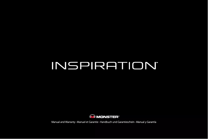 Page 1 of the manual User Manual Monster Inspiration