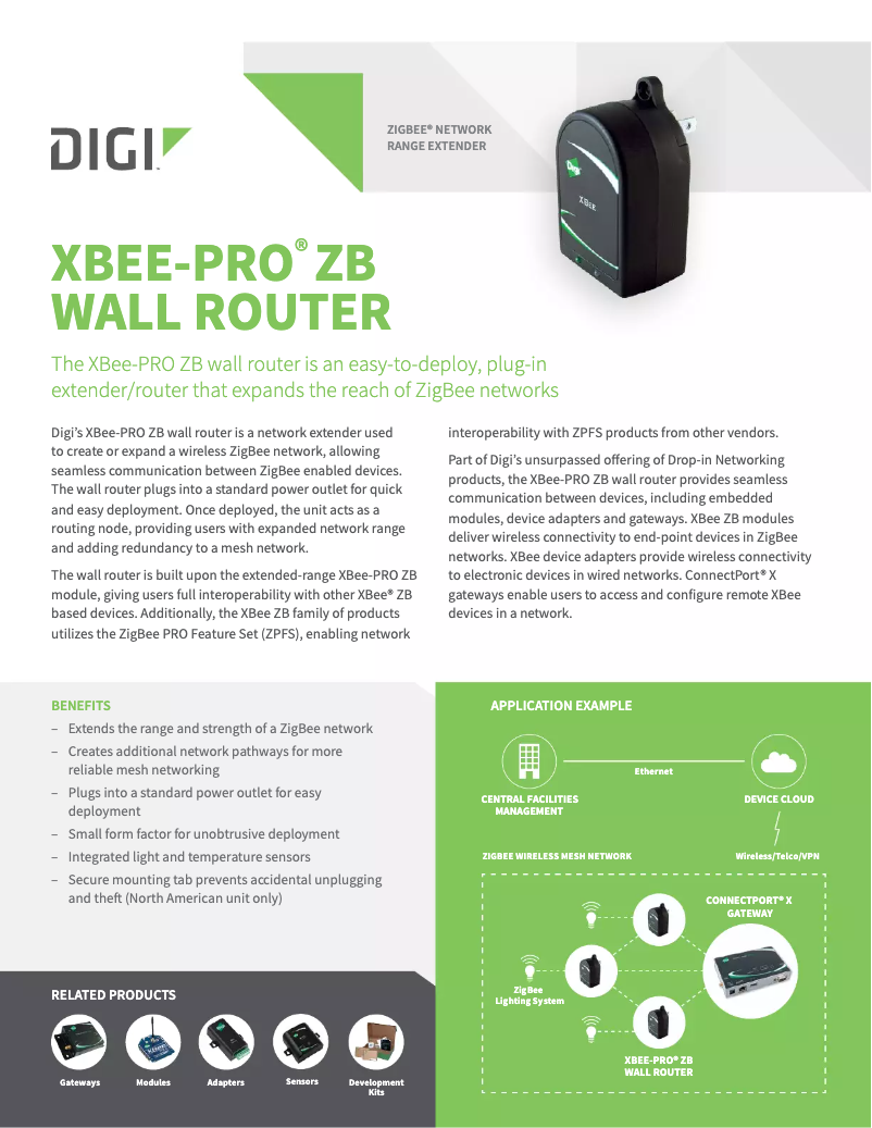 Page 1 of the manual User Manual Digi XR-Z14-CW1P1