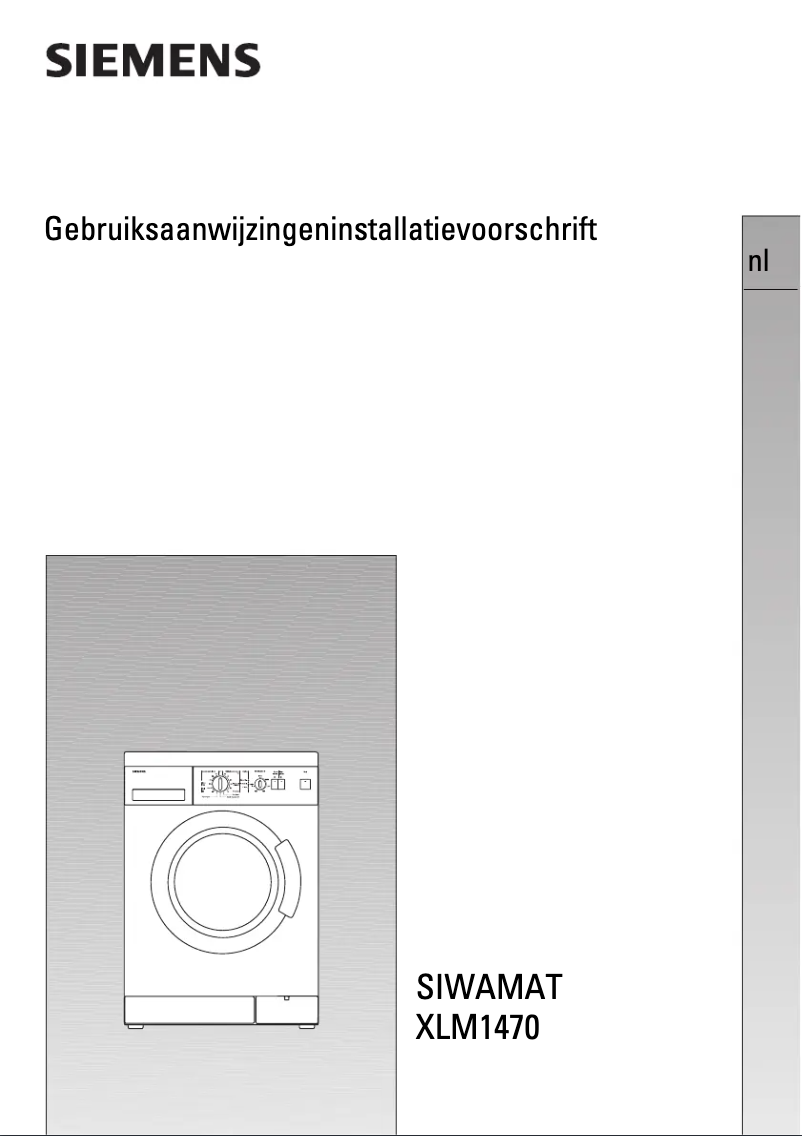 Page 1 de la notice Manuel utilisateur Siemens Siwamat WXLM1470EX