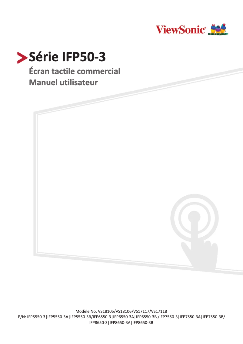 Page 1 of the manual User Manual Viewsonic IFP5550-E4