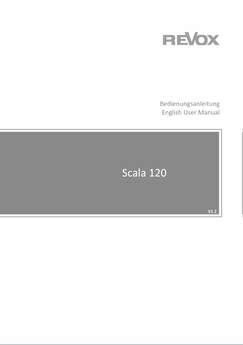 Page 1 de la notice Manuel utilisateur Revox Scala S120
