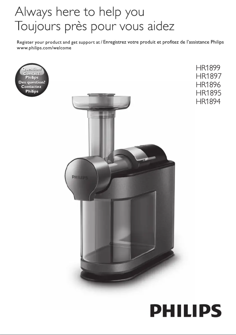 Página 1 del manual Manual de usuario Philips Avance Collection HR1897