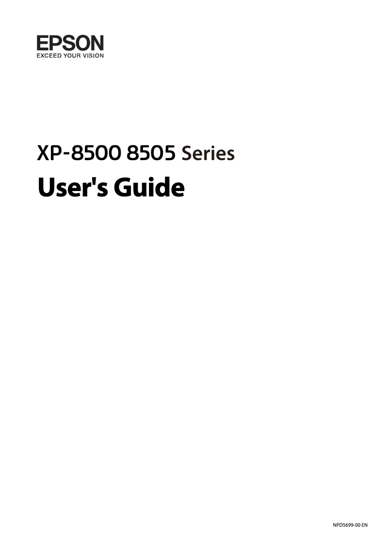 Page 1 de la notice Manuel utilisateur Epson Expression Photo XP-8505