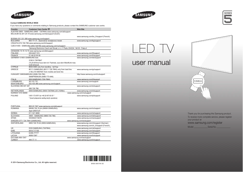 Página 1 del manual Manual de usuario Samsung UE32H5570AS