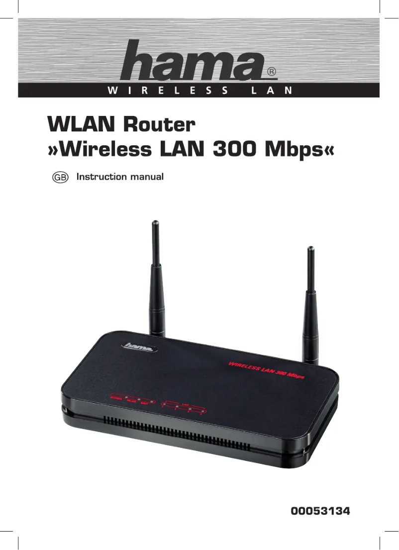 Page 1 de la notice Manuel utilisateur Hama Wireless LAN 300 Mbps 0005314