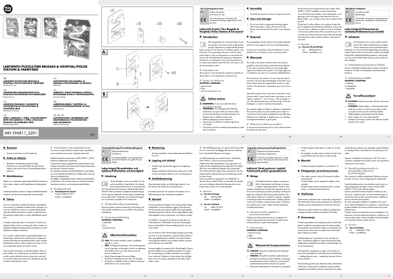 Page 1 de la notice Manuel utilisateur Playtive HG09445