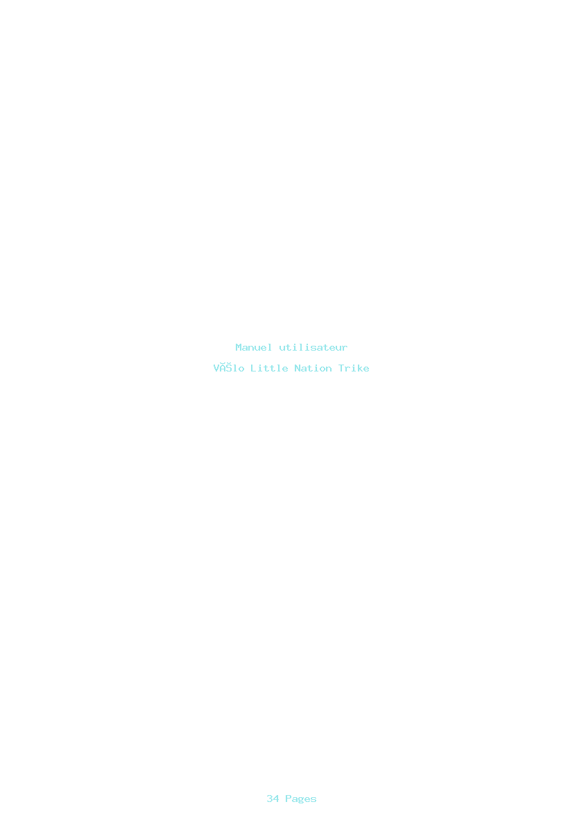 Page 1 de la notice Manuel utilisateur Little Nation Trike