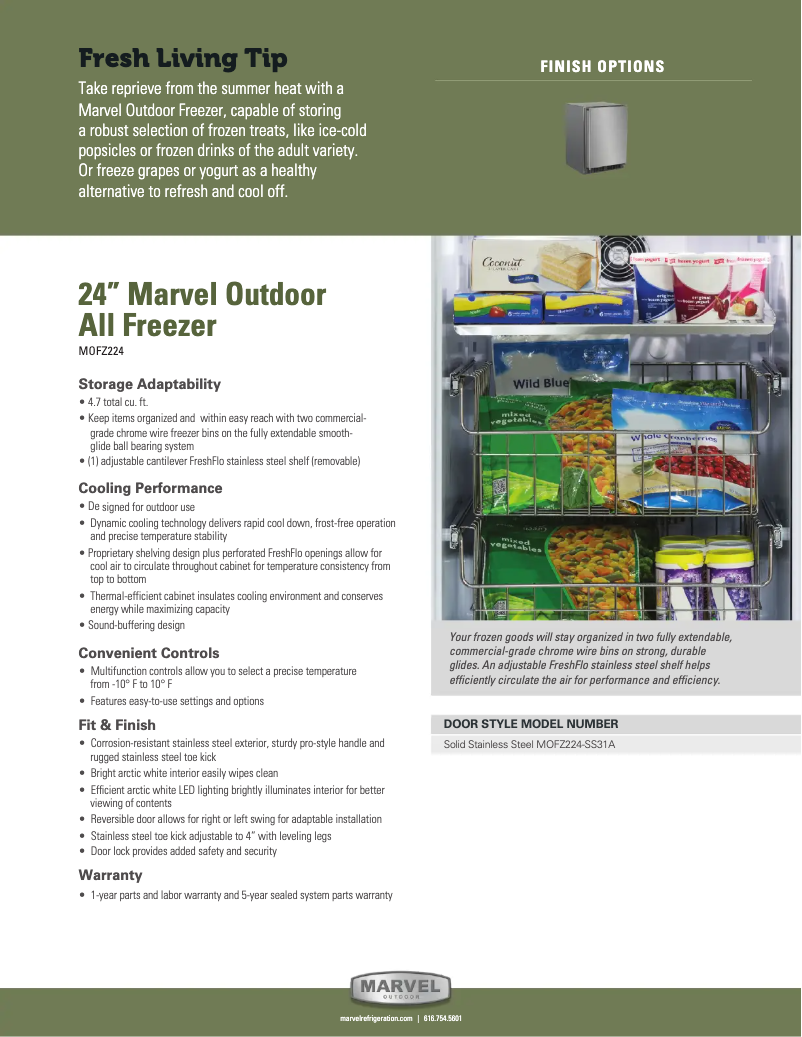 Page 1 de la notice Guide d'installation Marvel MOFZ224SS31A