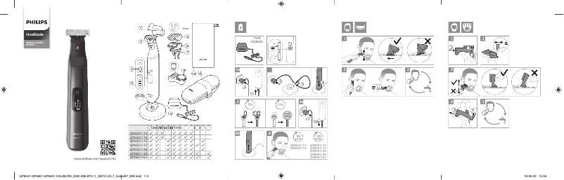 Page 1 of the manual User Manual Philips OneBlade Pro QP6651