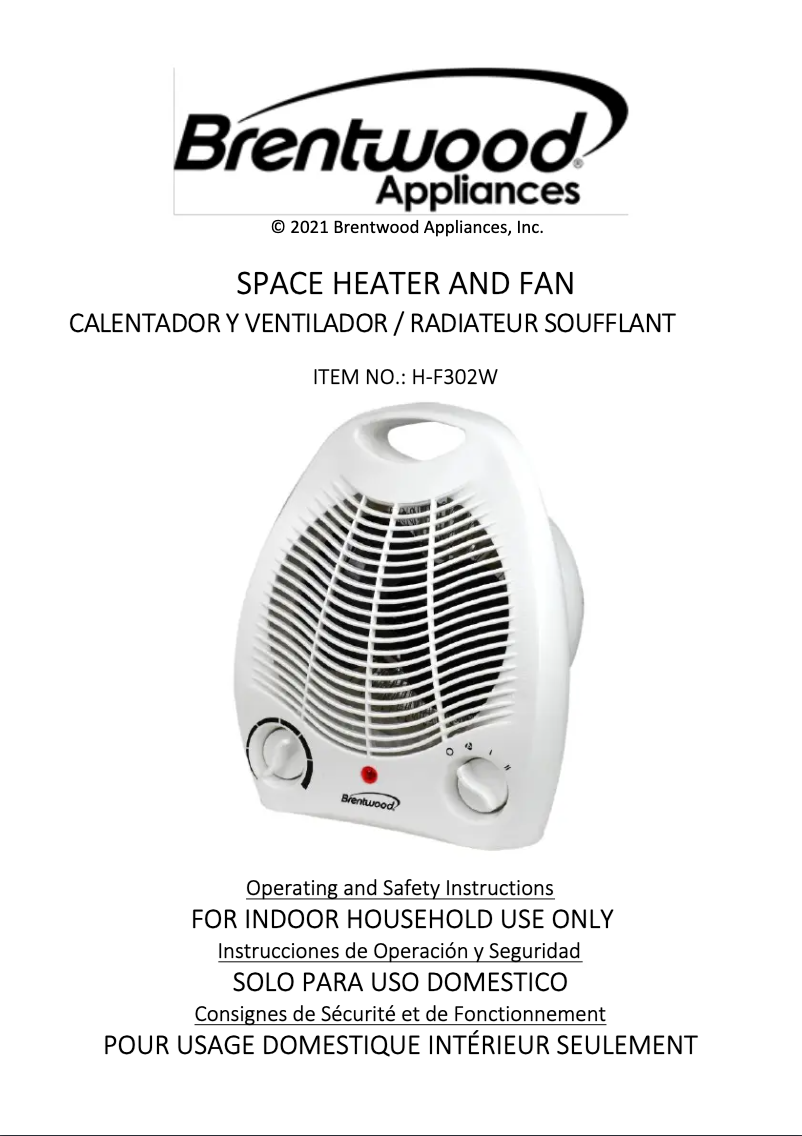 Page 1 de la notice Manuel utilisateur Brentwood H-F302W