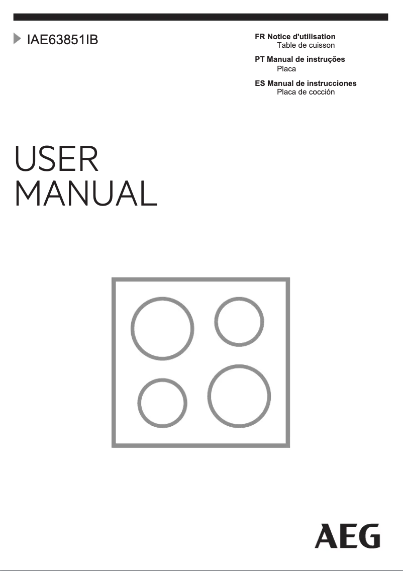 Page 1 de la notice Manuel utilisateur AEG IAE63851IB