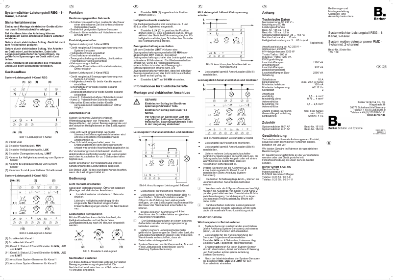 Page 1 de la notice Manuel utilisateur Berker 159