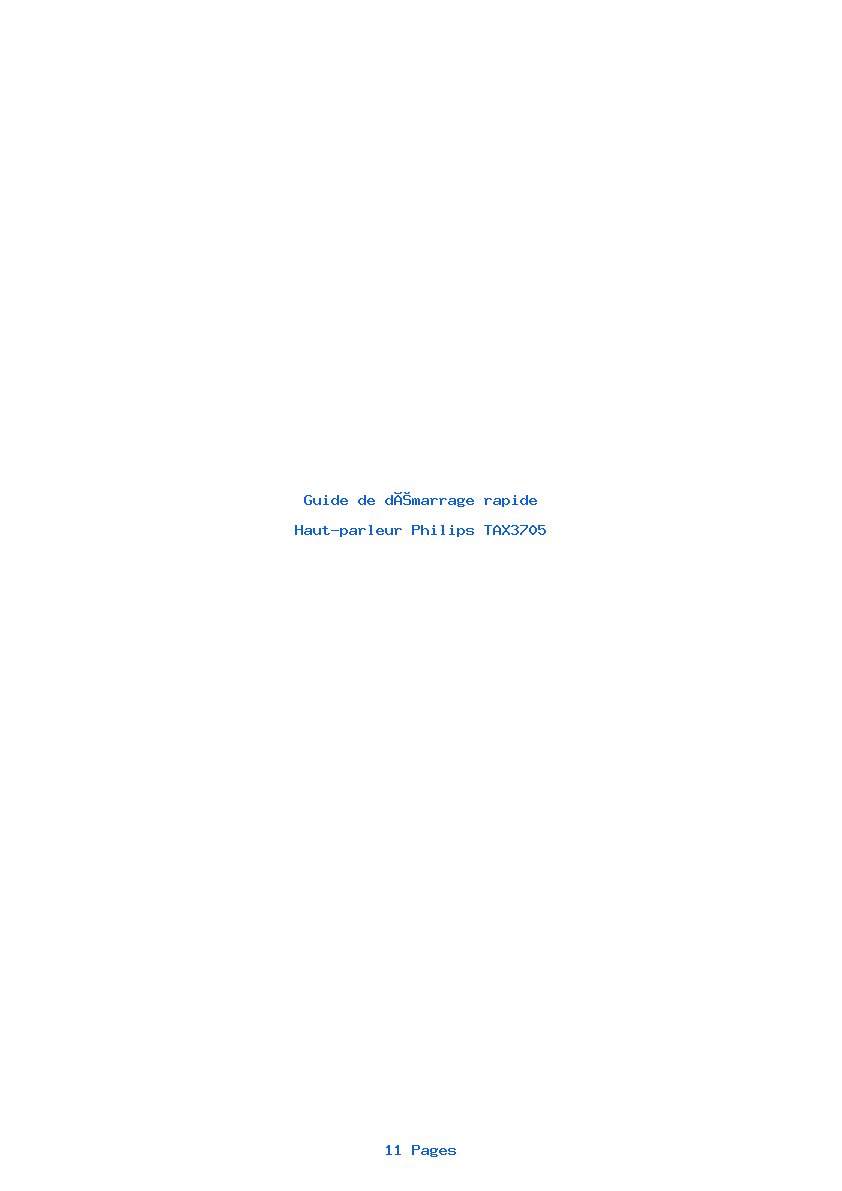 Image de la première page du manuel de l'appareil TAX3705