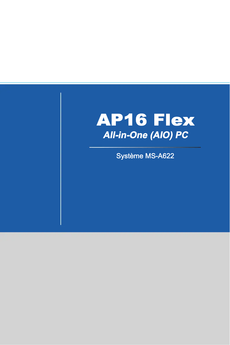 Página 1 del manual Manual de usuario MSI Wind Top AP16 FLEX-030XEU