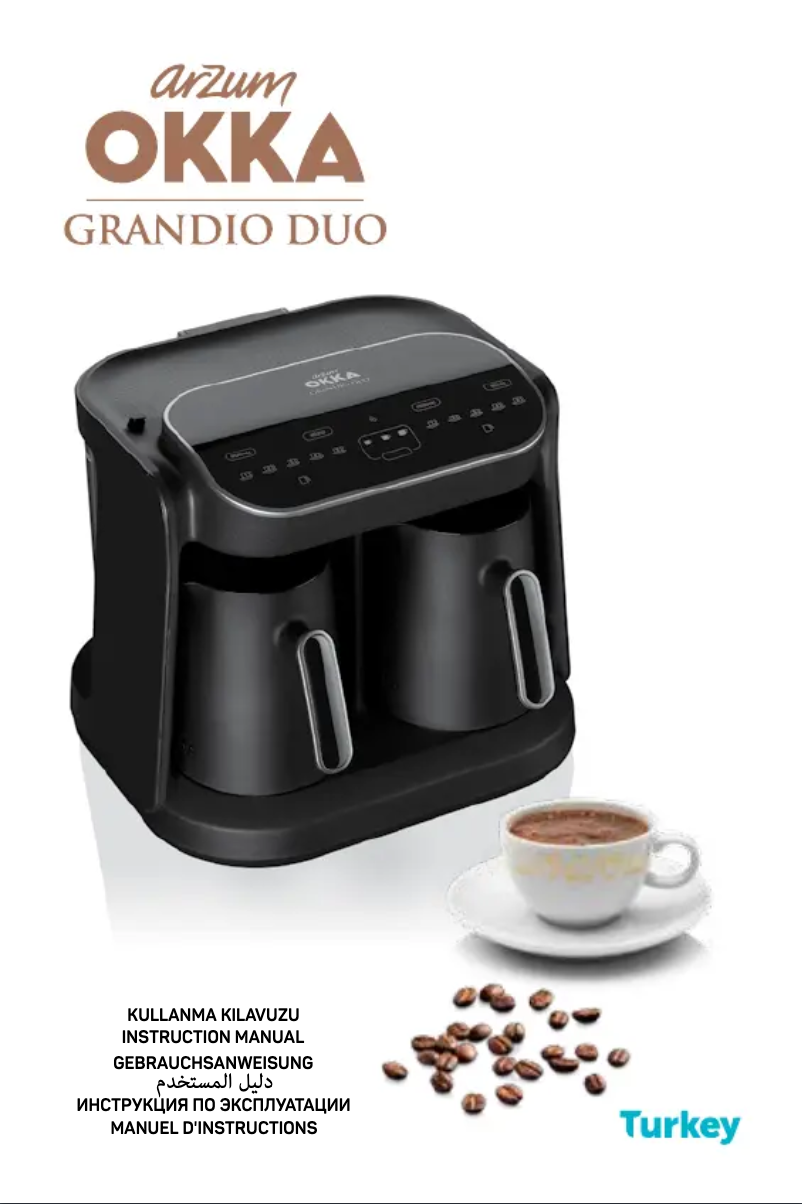 Página 1 del manual Manual de usuario Arzum Okka Grandio Duo