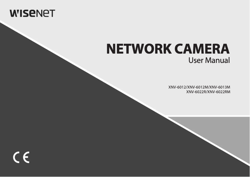 Page 1 de la notice Manuel utilisateur Wisenet XNV-6012